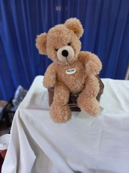 STEIFF BEAR IN TRAVEL SUITCASE